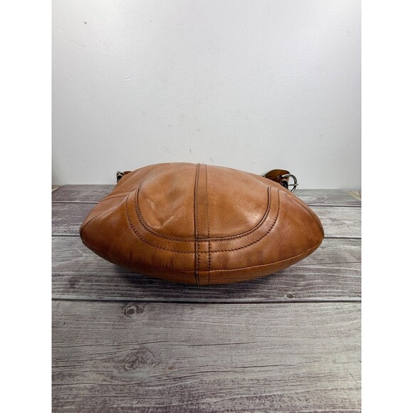 Vintage COACH 3651 Camel Brown Leather Shoulder Bag Retro Hobo Soho - Picture 8 of 16
